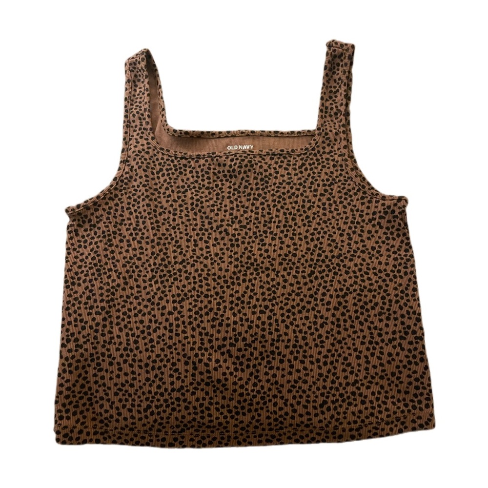 Old Navy Brown Leopard Print Women's Crop Top